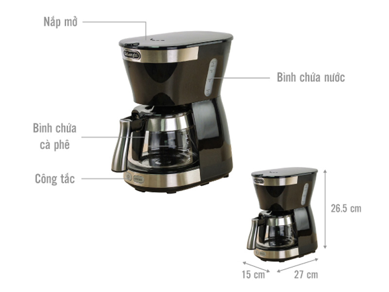 Máy pha cafe Delonghi ICM12011.BK