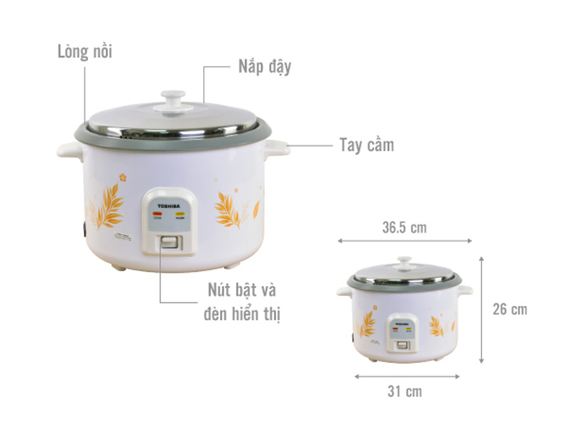 Nồi cơm điện Toshiba RC-28MH1PV(G)