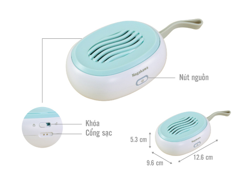 Máy khử khuẩn thực phẩm cầm tay Nagakawa NAG3902