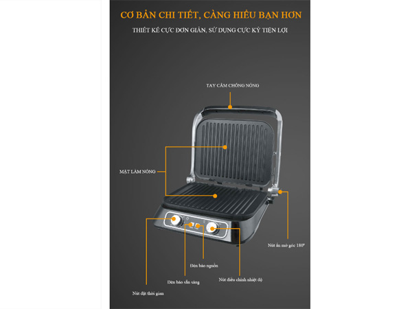 Kẹp nướng điện Sandwich Tiross TS9662