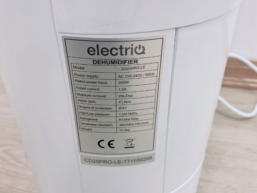 Máy hút ẩm ElectriQ CD20PRO-LE (20 lít/ngày)