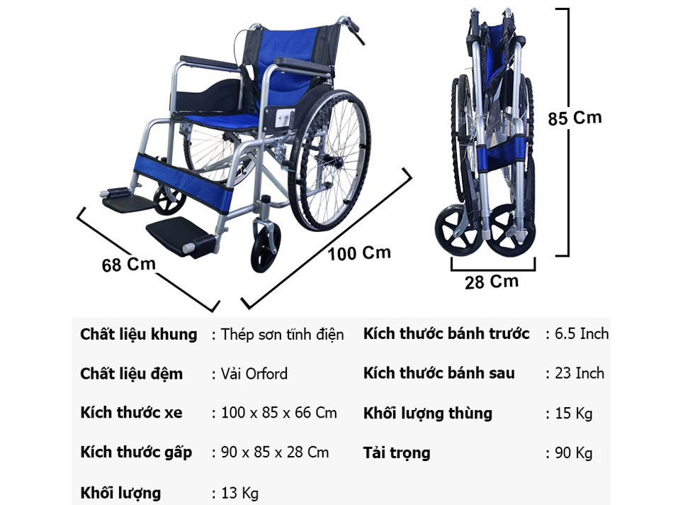 Xe lăn cho người khuyết tật Nikita S213-2