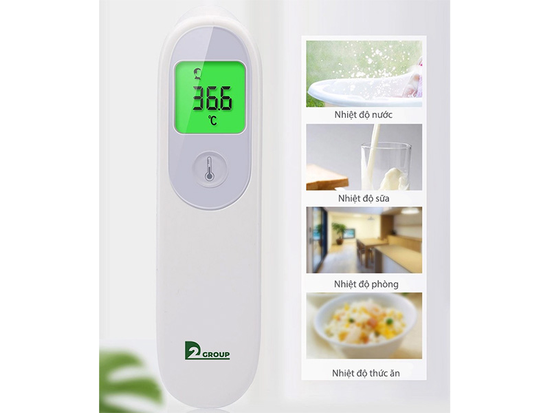 Nhiệt kế điện tử hồng ngoại đo trán, đo cơ thể D2Group KF-HW-005