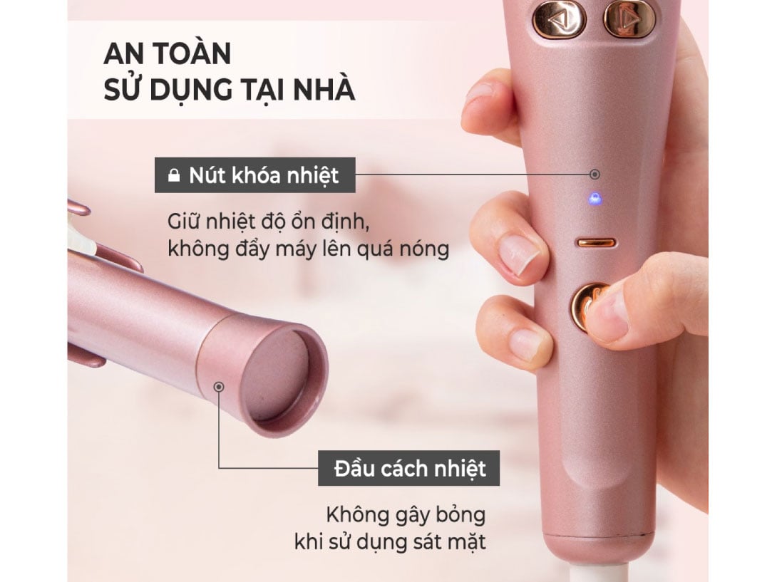 Máy uốn tóc tự xoay ion âm Maxcare InstaGlam (Hair InstaGlam)