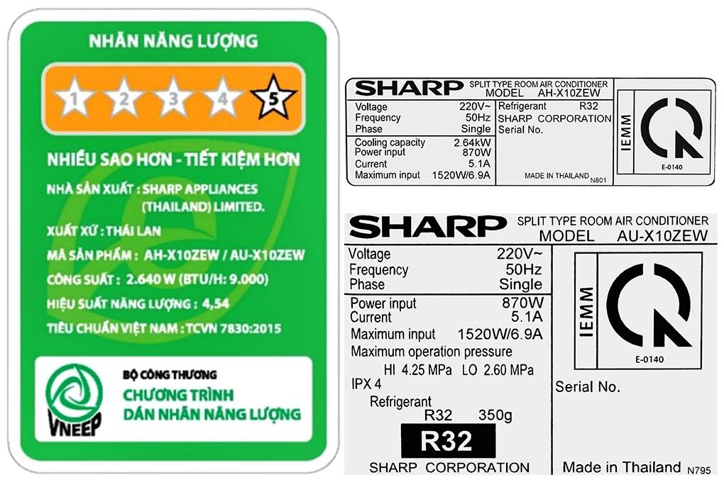 Máy lạnh Sharp Inverter 1HP AH-X10ZEW