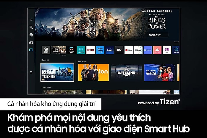 Tivi 4K 75 inch Samsung QA75QN85CAKXXV sử dụng hệ điều hành Tizen