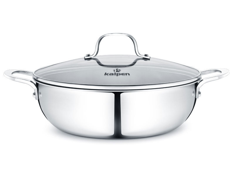 Chảo xào lẩu inox Kalpen KP 8528 - 28cm
