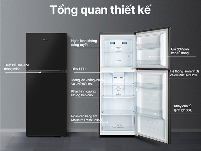 Tủ lạnh Hisense Inverter HT22WB 205 lít