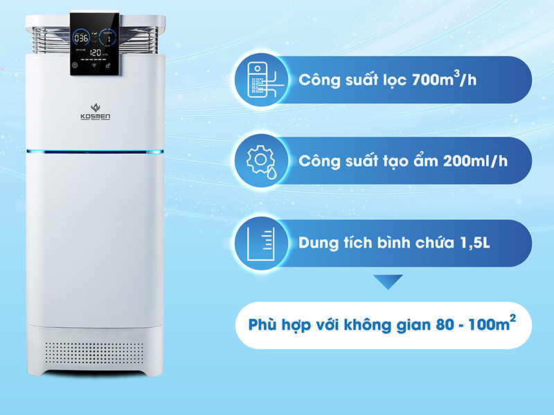 Máy lọc không khí bù ẩm Kosmen KM-A99