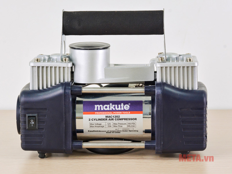 Bơm lốp xe hơi Makute, 2 xi lanh MAC1202