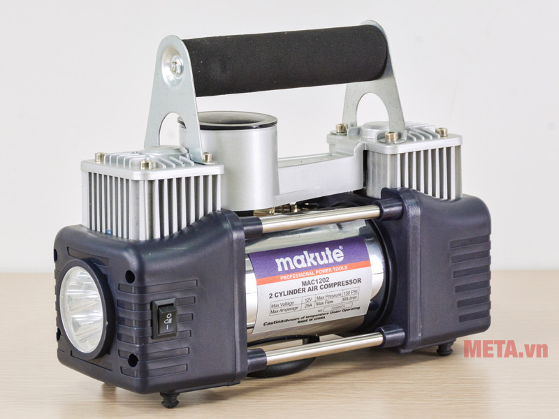 Bơm lốp xe hơi Makute, 2 xi lanh MAC1202
