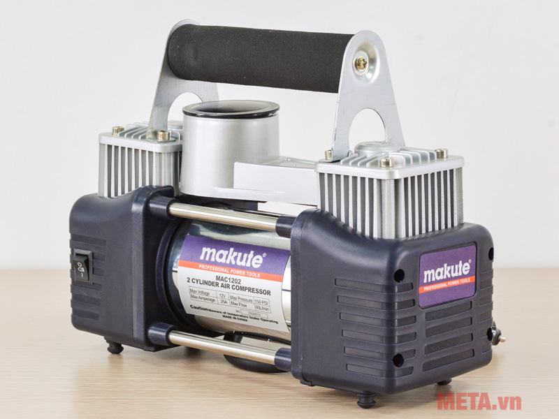 Bơm lốp xe hơi Makute, 2 xi lanh MAC1202