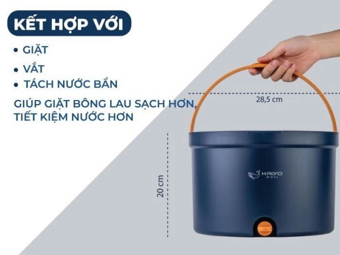 Cây lau nhà thông minh tách nước bẩn Kaiyo