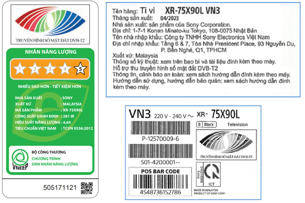 Google Tivi Sony 4K 75 inch XR-75X90L