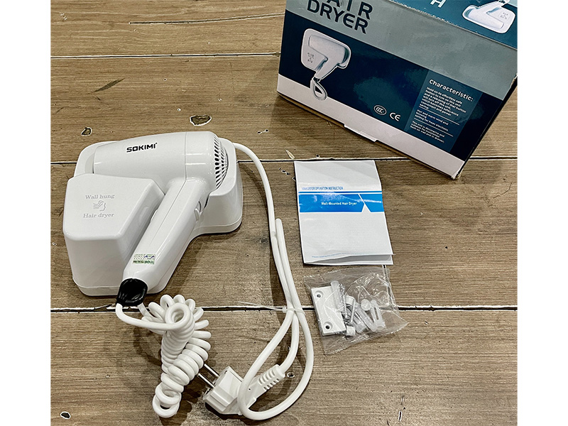 Máy sấy tóc treo tường Sokimi 3122S có giá đỡ