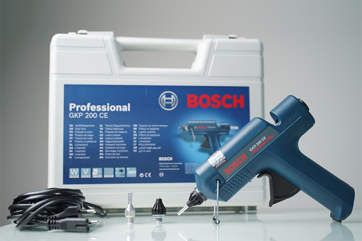 Bộ sản phẩm của súng dán keo Bosch GKP 200CE