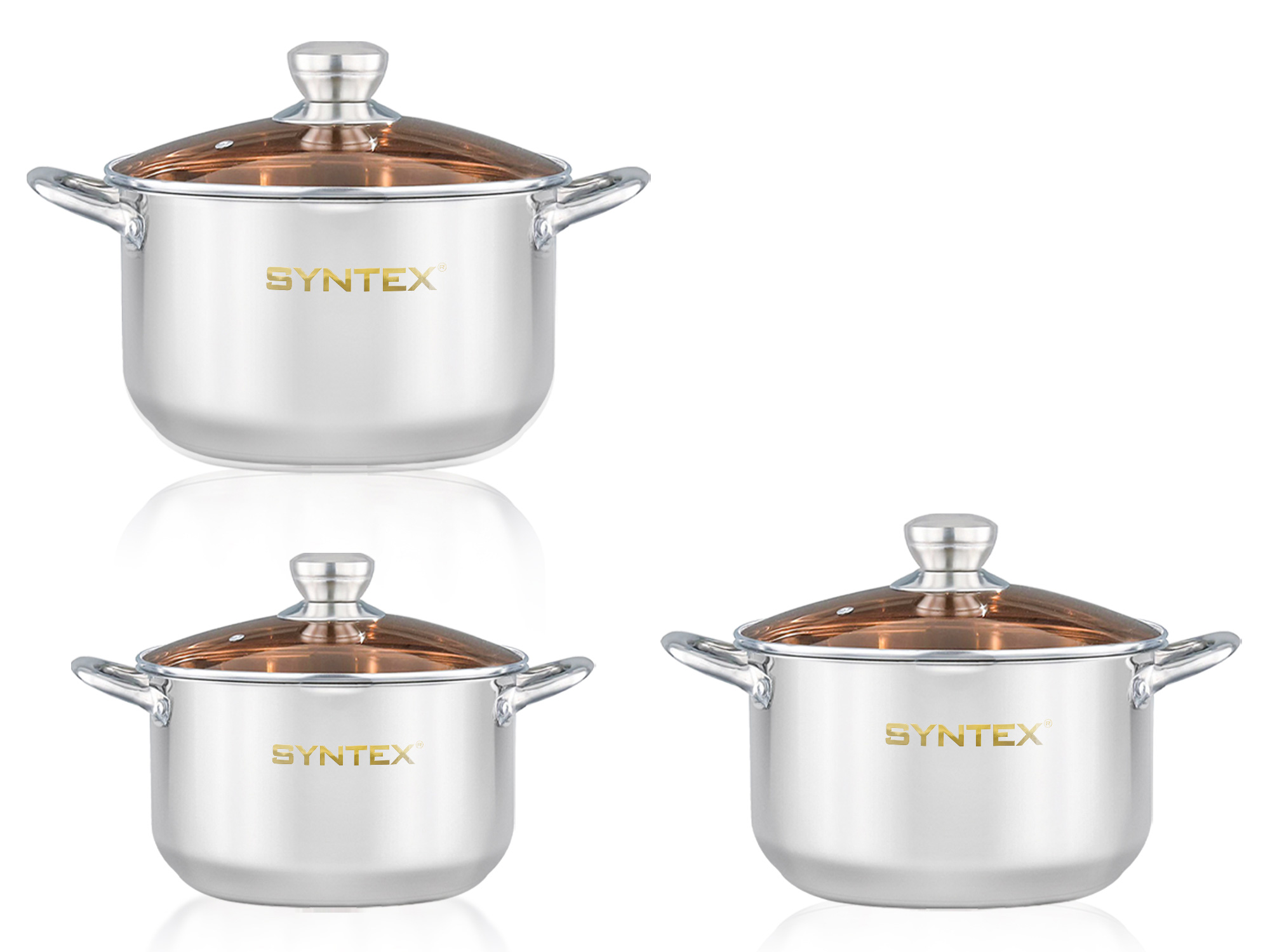 Bộ nồi inox 3 món Syntex SC1804