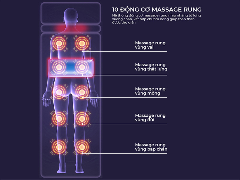 Đệm massage toàn thân Vispo VP-N23D