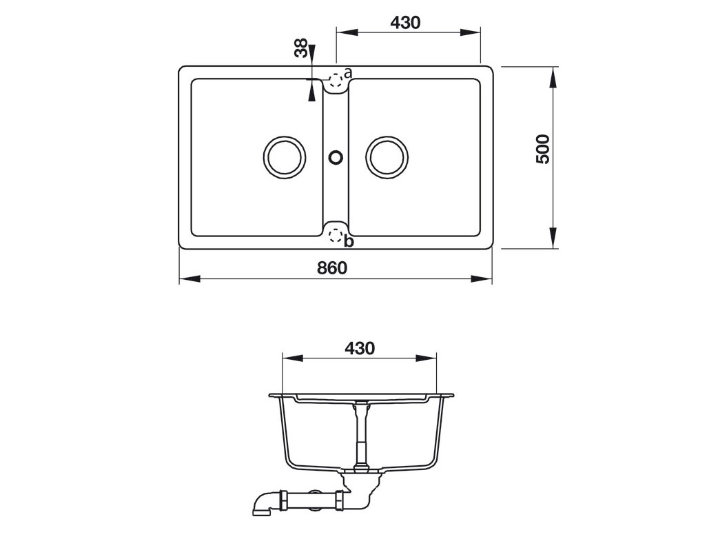 Bồn rửa chén bằng đá Hafele Antonius HS-GD8650