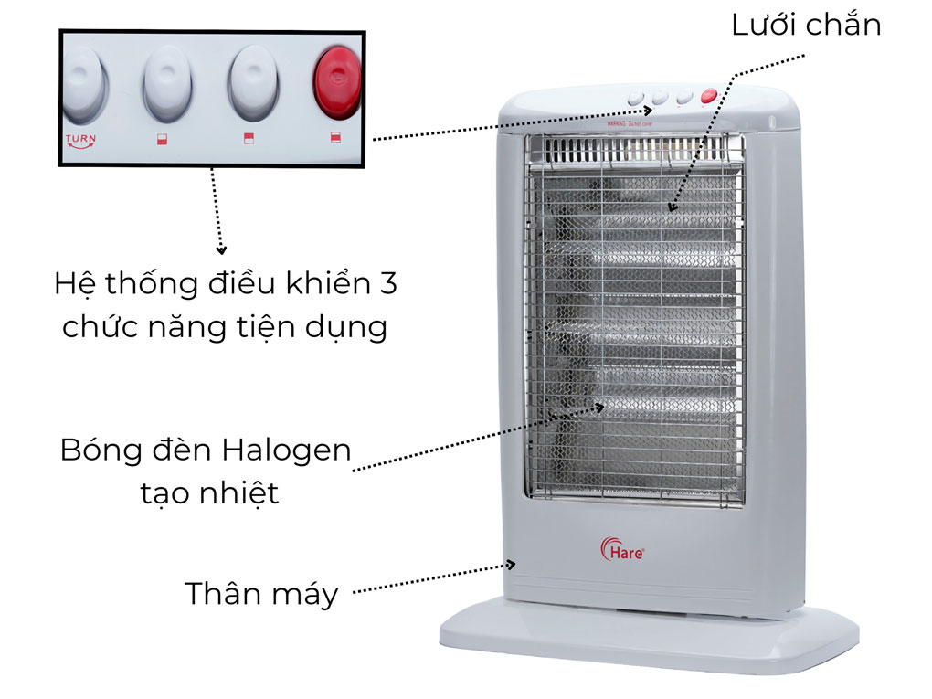 Quạt sưởi điện Hare HR-HT1200A