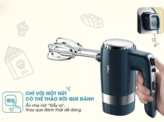 Máy đánh trứng trộn bột cầm tay Bear HM-B01V1