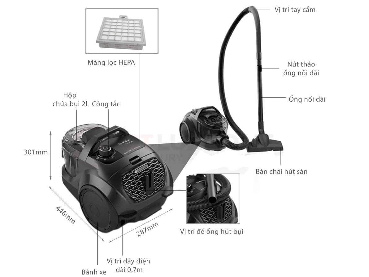 Máy hút bụi Bosch Serie 4 BGS21WX100