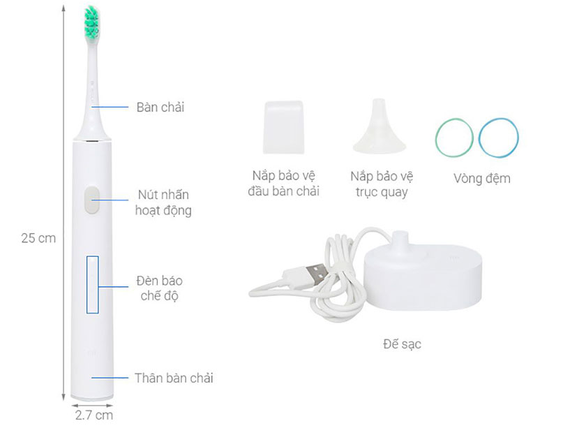 Bàn chải điện Xiaomi Mijia T300 MES602