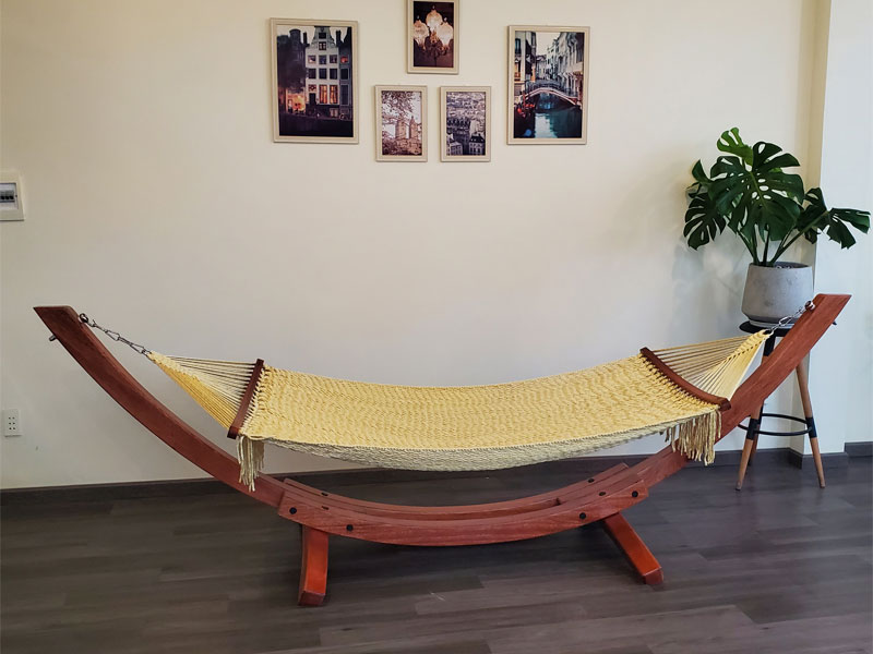 Khung gỗ võng cao cấp bán nguyệt Tín Thành Phát KVG-01 (chưa bao gồm lưới)