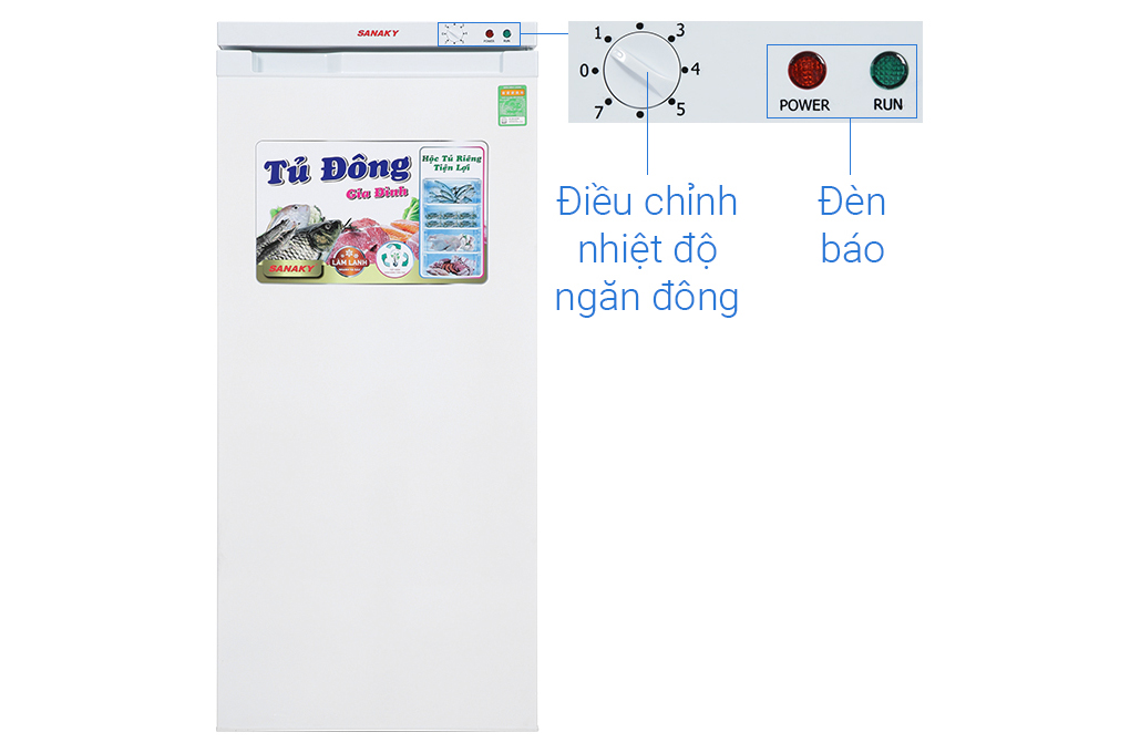 Tủ đông Sanaky 150 lít TD.VH180VD