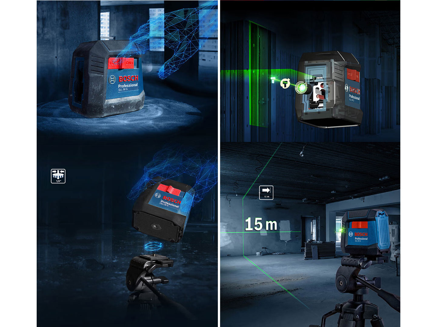 Máy cân mực laser tia Bosch GLL 50G (06010653K0)