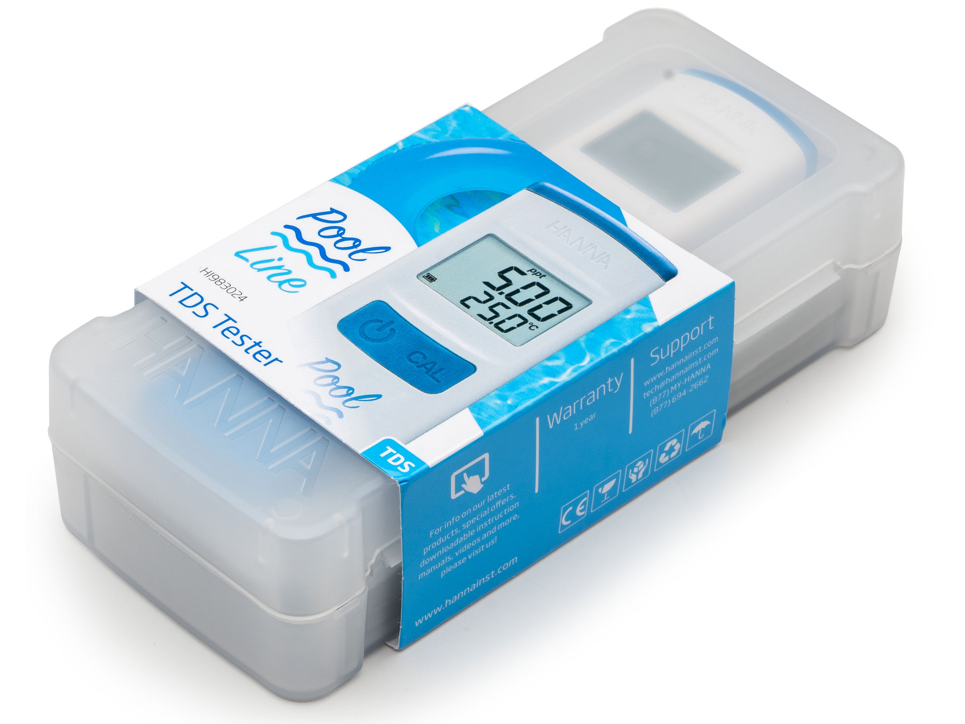 Bút đo TDS, nhiệt độ thang cao chuyên cho nước hồ bơi Hanna HI983024