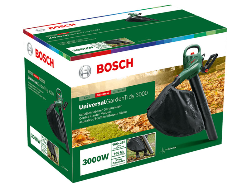 Máy thổi và hút lá chạy điện Bosch UniversalGardenTidy 3000 (06008B1001)