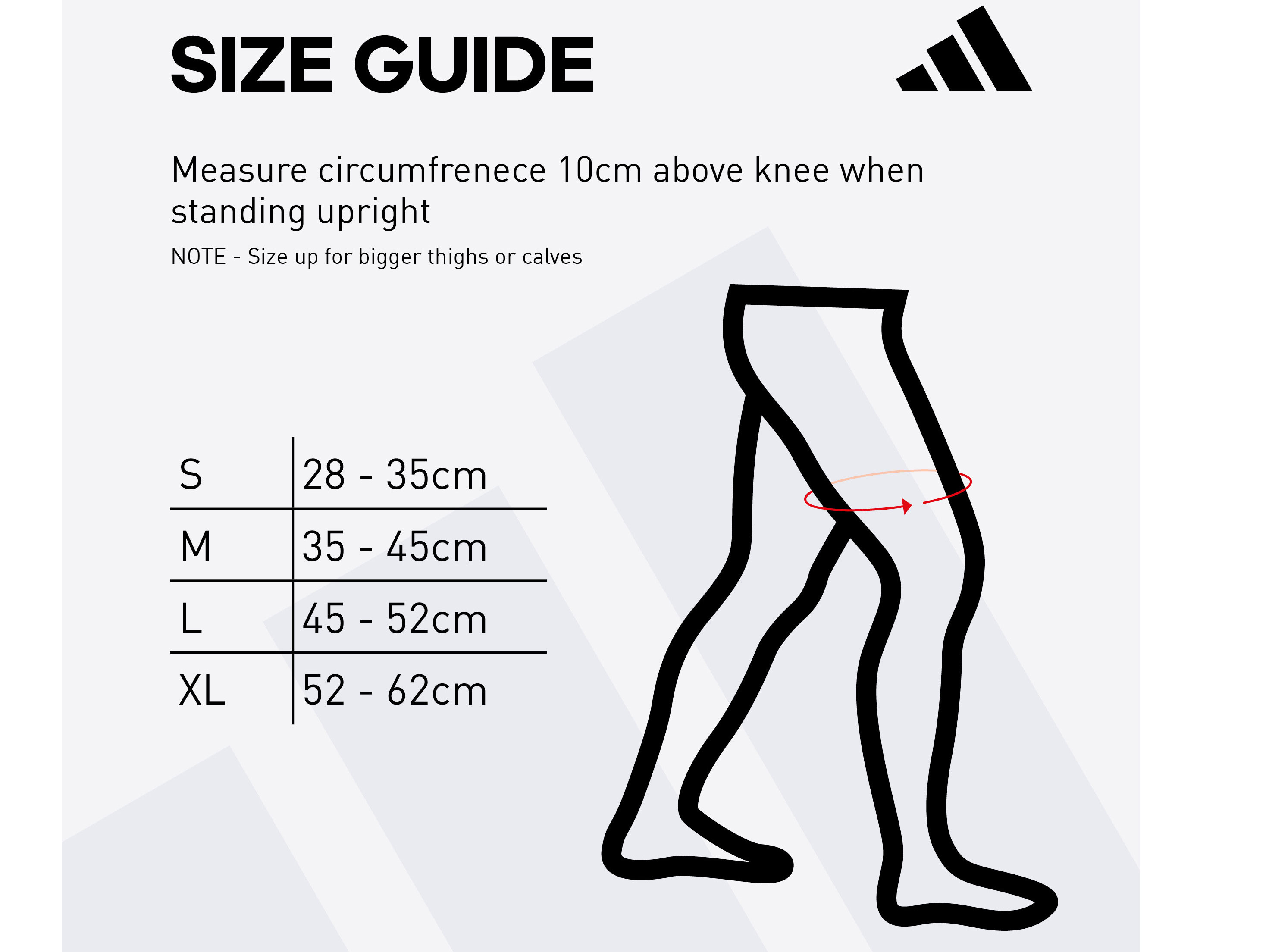 Băng đầu gối Adidas Size M ADSU-12422WH