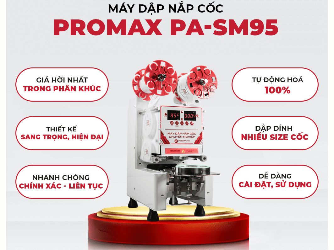 Máy dập nắp cốc Promax SM95