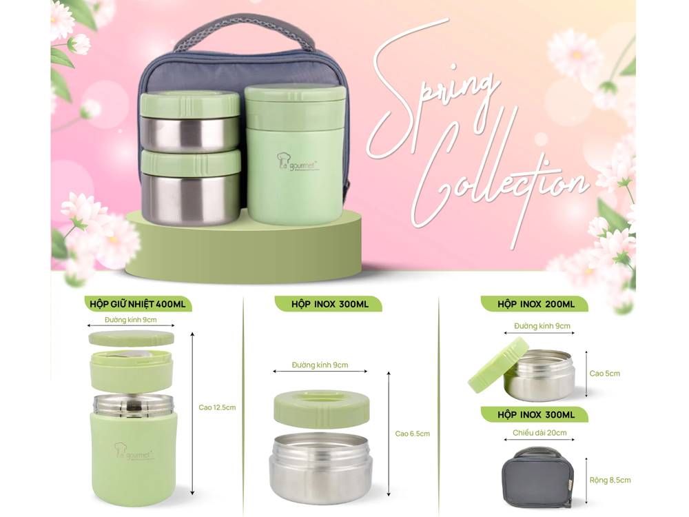 Bộ hộp giữ nhiệt La Gourmet 3 món 395870