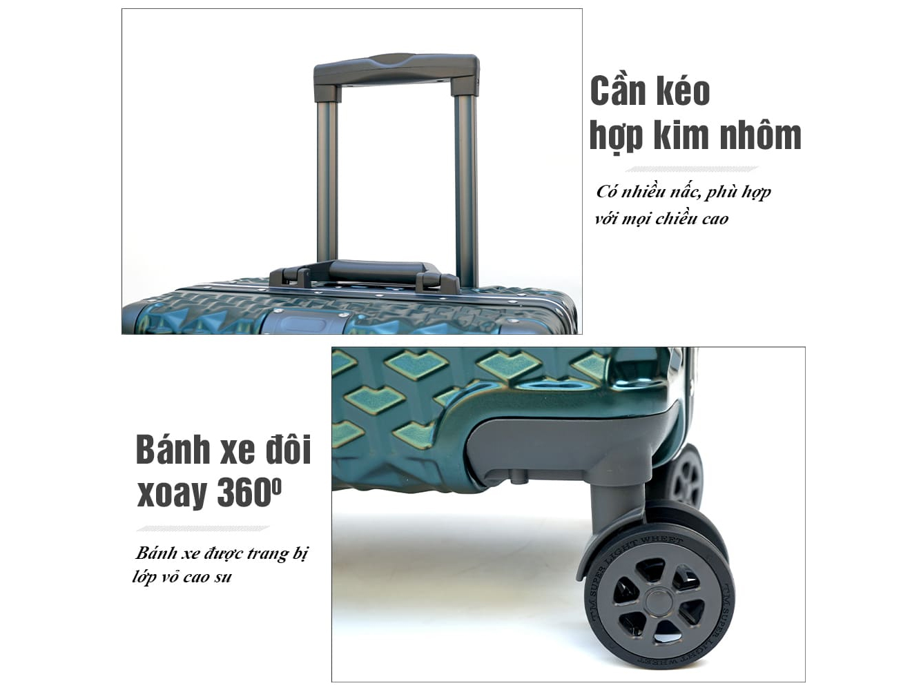 Vali khung nhôm cao cấp TRIP A98 size 24 inch