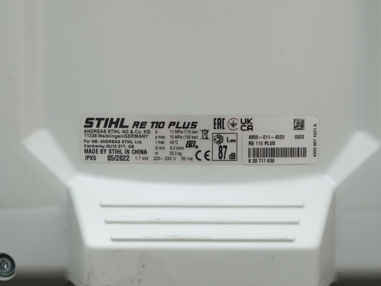 Máy rửa xe áp lực cao Stihl RE 110 Plus