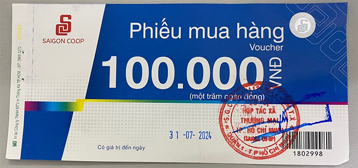 Phiếu mua hàng tại CoopMart