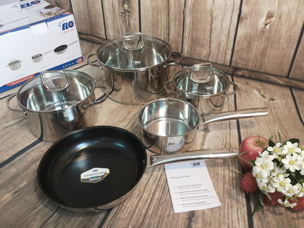 Bộ nồi chảo Inox Elo Clio Plus 5 chiếc
