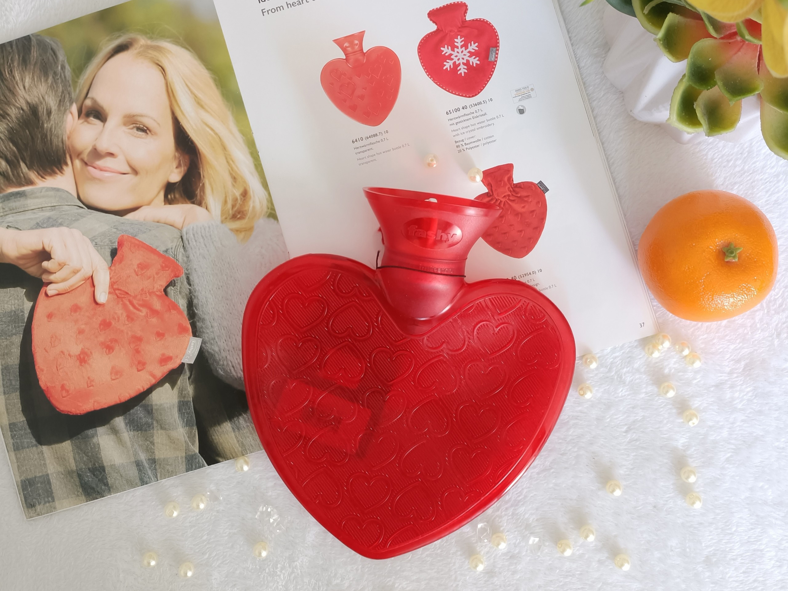 Túi chườm Fashy Germany hình trái tim đỏ trong suốt