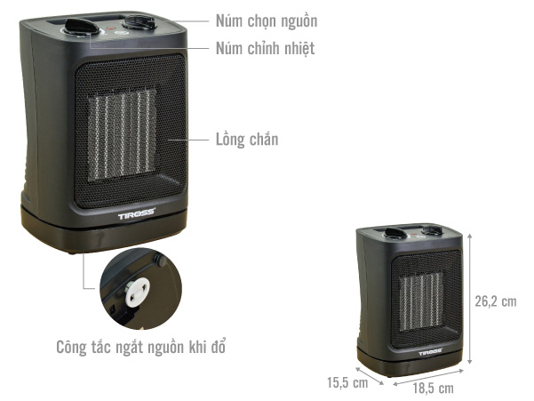 Máy sưởi Ceramic Tiross TS9442