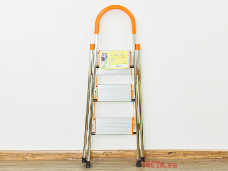Thang nhôm khung inox 3 bậc Nikita NKT-N203 (IN03)