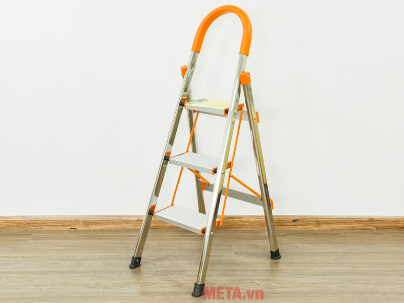 Thang nhôm khung inox 3 bậc Nikita NKT-N203 (IN03)