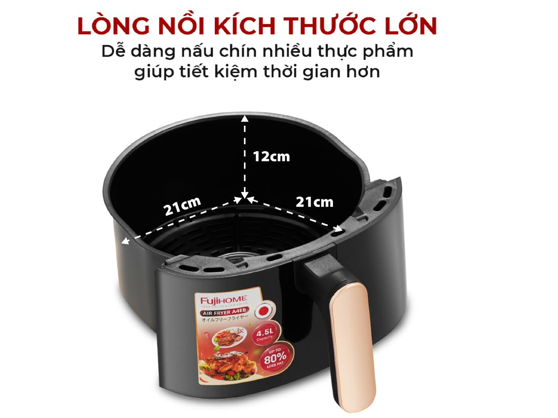 Nồi chiên không dầu FujiHome A4EB 4.5 lít