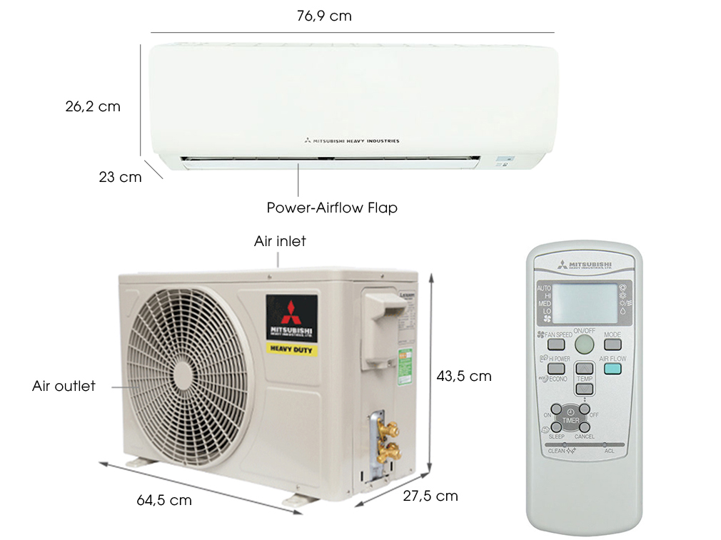 Máy lạnh Mitsubishi Heavy 1HP SRK09CTR-S5