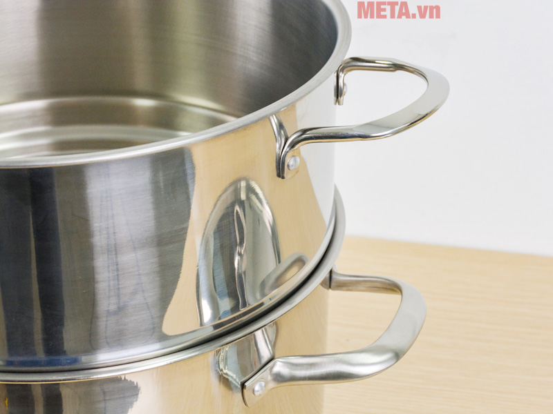 Bộ nồi inox 3 đáy Sato ST03-30H (Kèm xửng hấp)