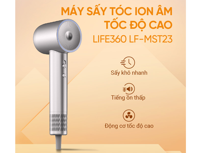 Máy sấy tóc ion âm tốc độ cao Life360 LF-MST23