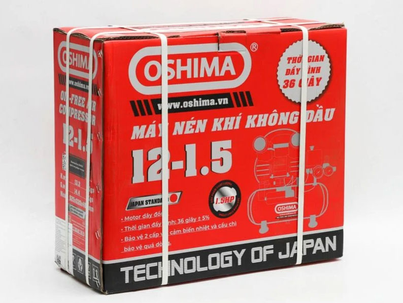 Máy nén khí không dầu Oshima 12-1.5 (1.5HP - 12L)