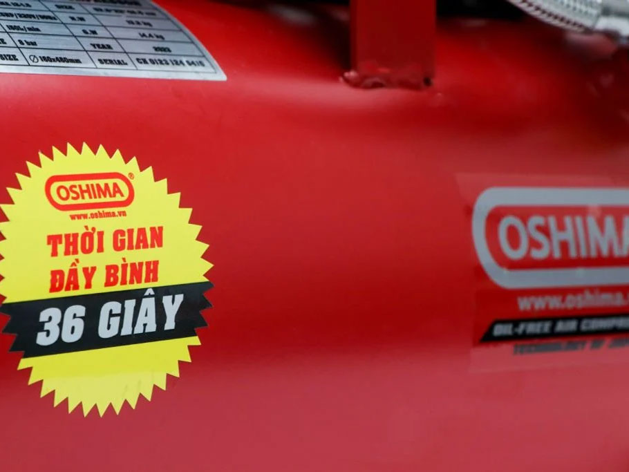 Máy nén khí không dầu Oshima 12-1.5 (1.5HP - 12L)