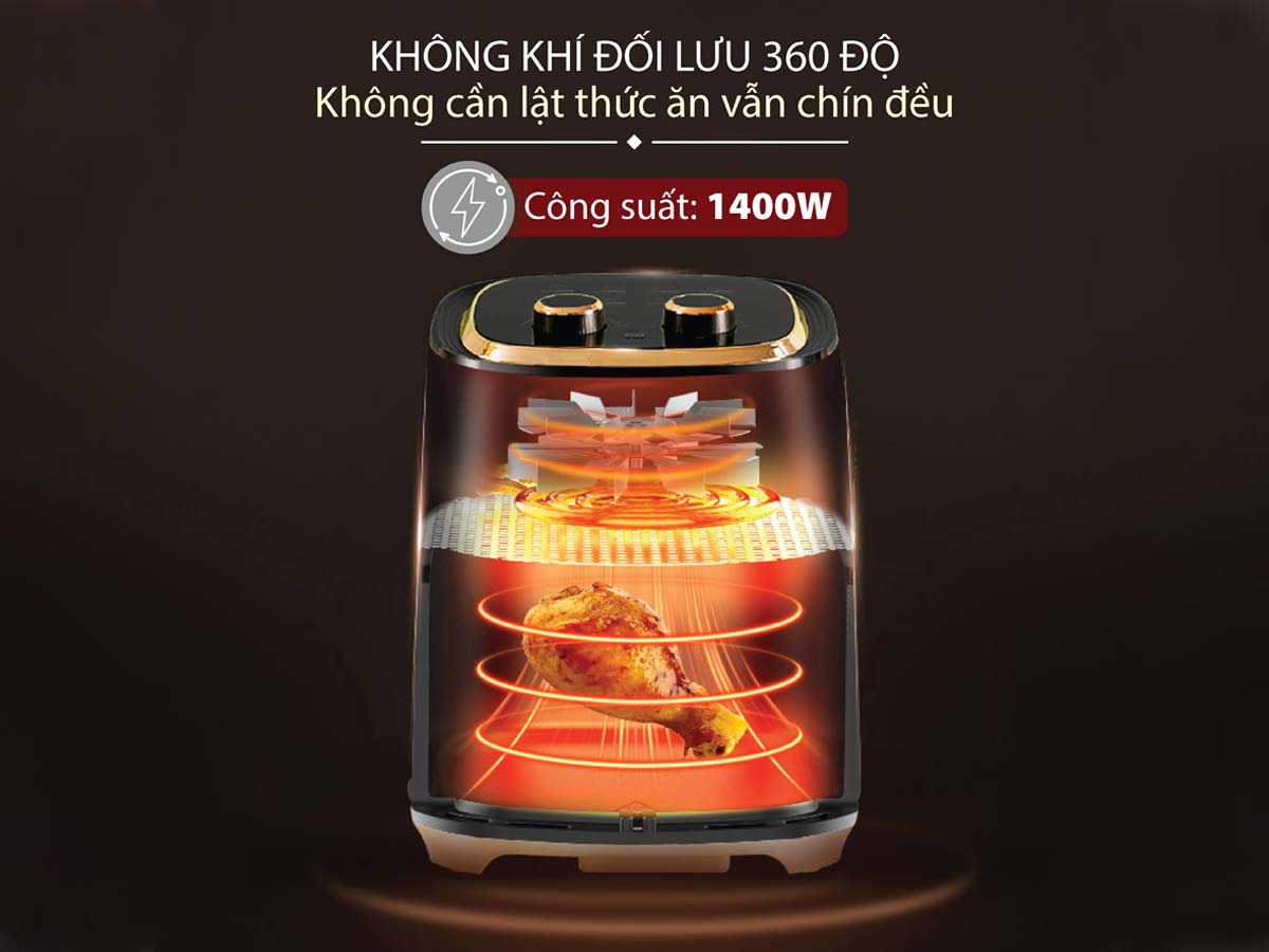 Nồi chiên không dầu FujiHome A4EW - 4.5 lít